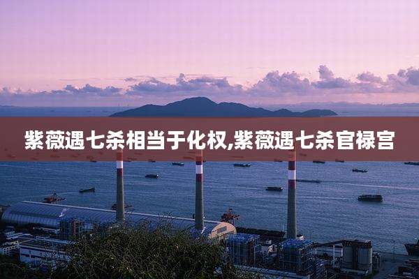 紫薇遇七杀相当于化权,紫薇遇七杀官禄宫