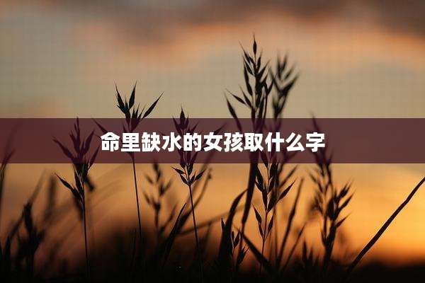 命里缺水的女孩取什么字