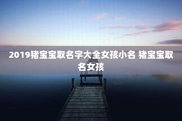 2019猪宝宝取名字大全女孩小名 猪宝宝取名女孩