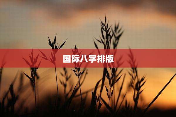 国际八字排版