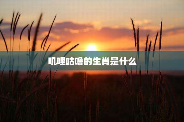 叽哩咕噜的生肖是什么