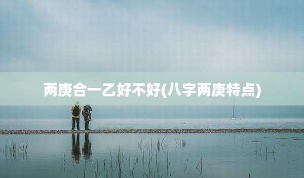 两庚合一乙好不好(八字两庚特点)