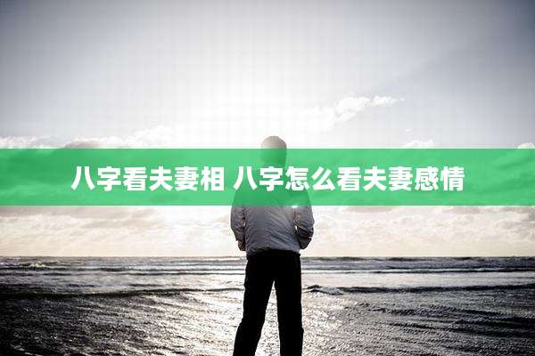 八字看夫妻相 八字怎么看夫妻感情