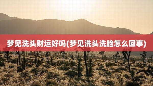 梦见洗头财运好吗(梦见洗头洗脸怎么回事)