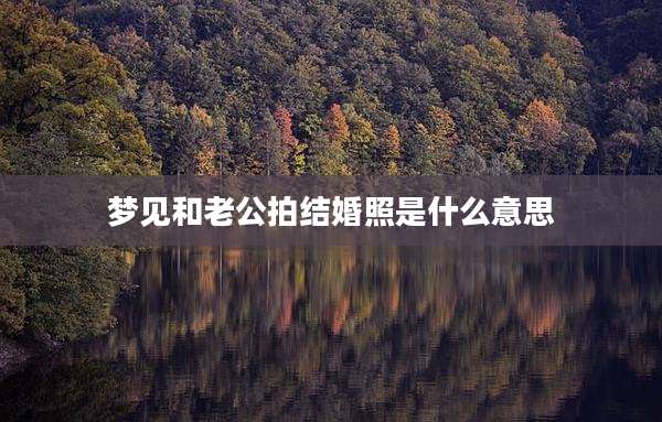 梦见和老公拍结婚照是什么意思