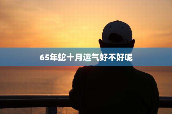 65年蛇十月运气好不好呢