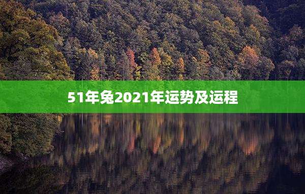 51年兔2021年运势及运程