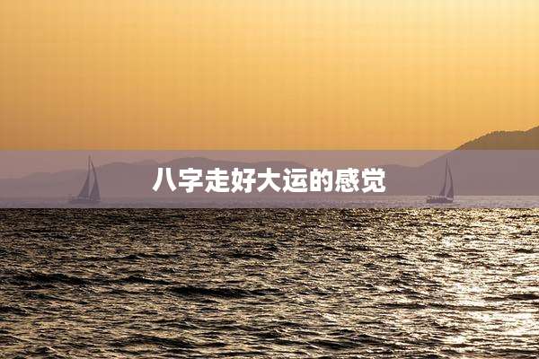 八字走好大运的感觉