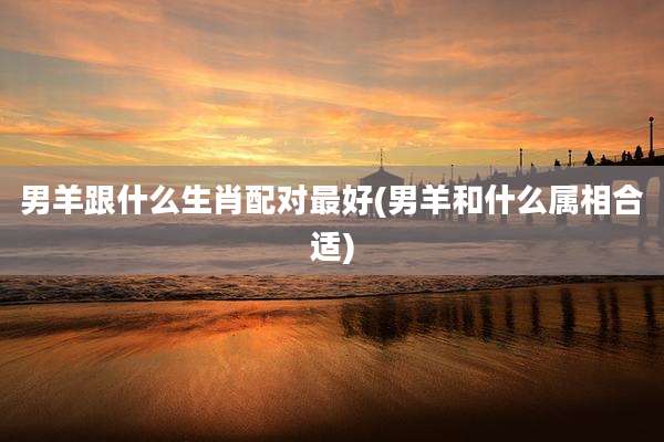 男羊跟什么生肖配对最好(男羊和什么属相合适)