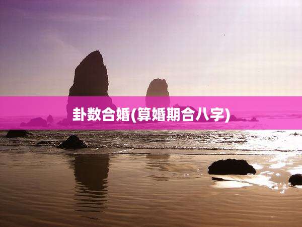 卦数合婚(算婚期合八字)