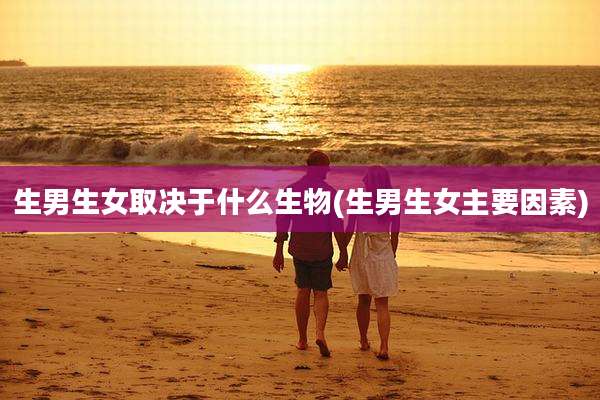 生男生女取决于什么生物(生男生女主要因素)
