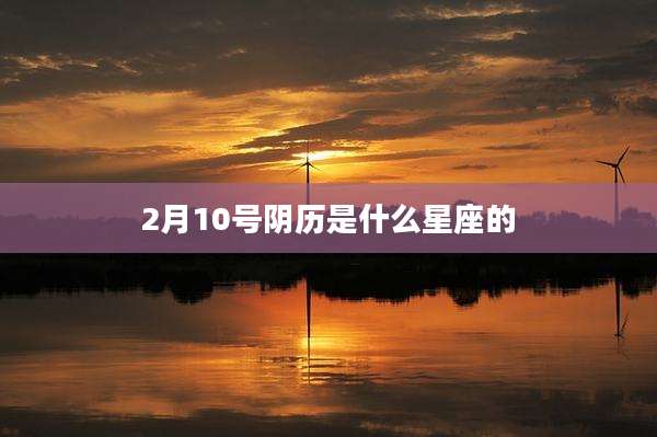 2月10号阴历是什么星座的
