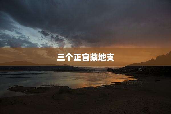三个正官藏地支
