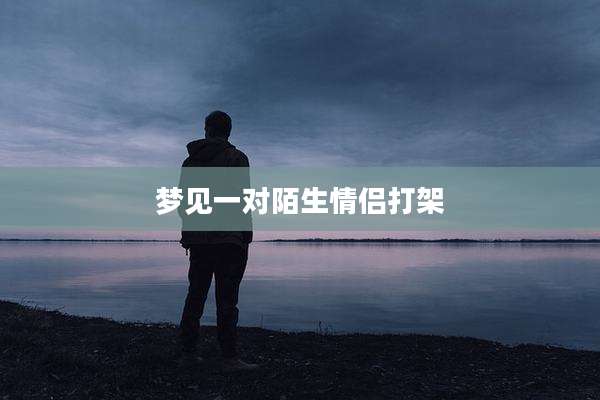 梦见一对陌生情侣打架