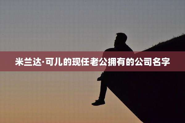 米兰达·可儿的现任老公拥有的公司名字