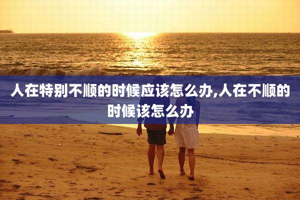 人在特别不顺的时候应该怎么办,人在不顺的时候该怎么办