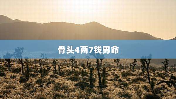 骨头4两7钱男命