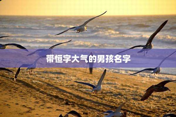 带恒字大气的男孩名字