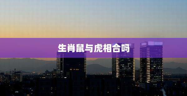 生肖鼠与虎相合吗