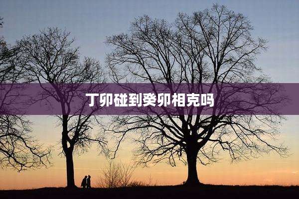 丁卯碰到癸卯相克吗