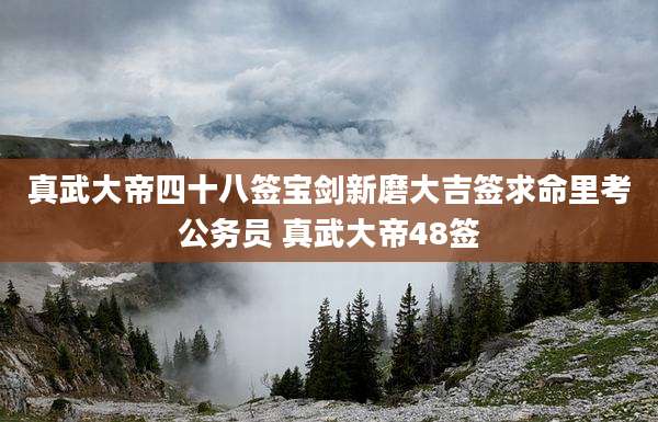 真武大帝四十八签宝剑新磨大吉签求命里考公务员 真武大帝48签
