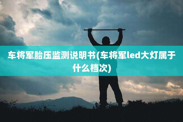 车将军胎压监测说明书(车将军led大灯属于什么档次)