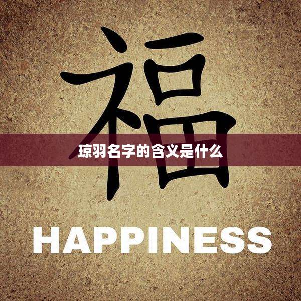 琼羽名字的含义是什么