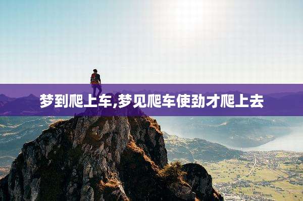 梦到爬上车,梦见爬车使劲才爬上去