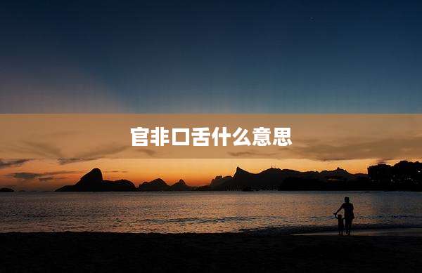 官非口舌什么意思