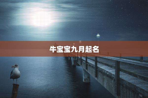牛宝宝九月起名
