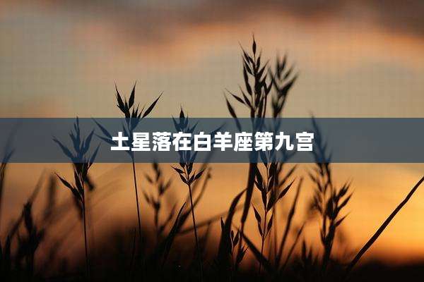 土星落在白羊座第九宫