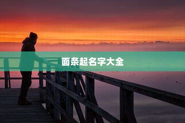 面条起名字大全