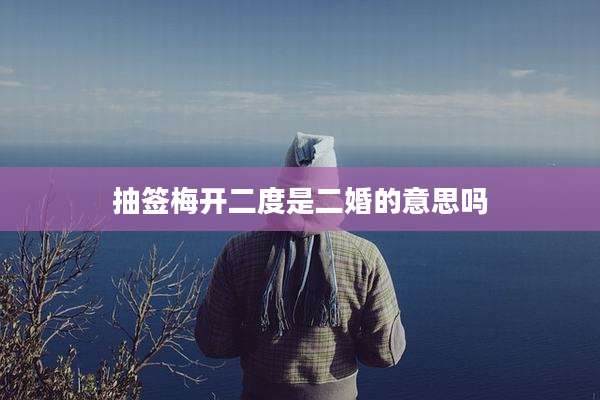 抽签梅开二度是二婚的意思吗