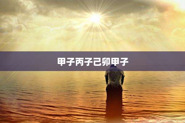 甲子丙子己卯甲子