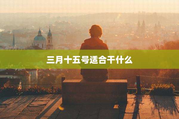 三月十五号适合干什么