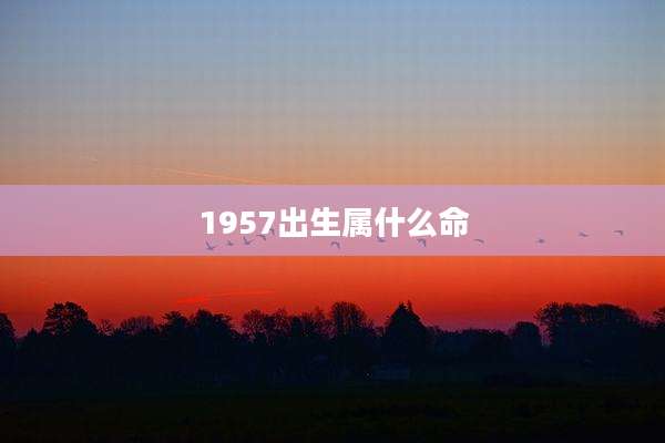 1957出生属什么命