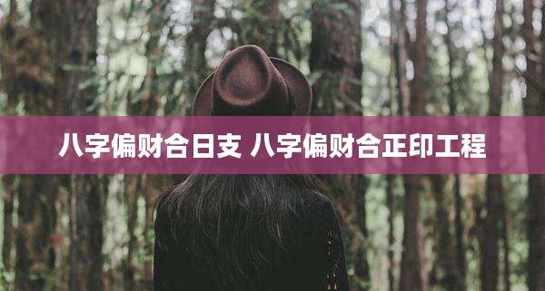 八字偏财合日支 八字偏财合正印工程
