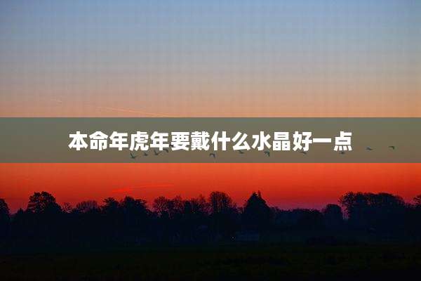 本命年虎年要戴什么水晶好一点