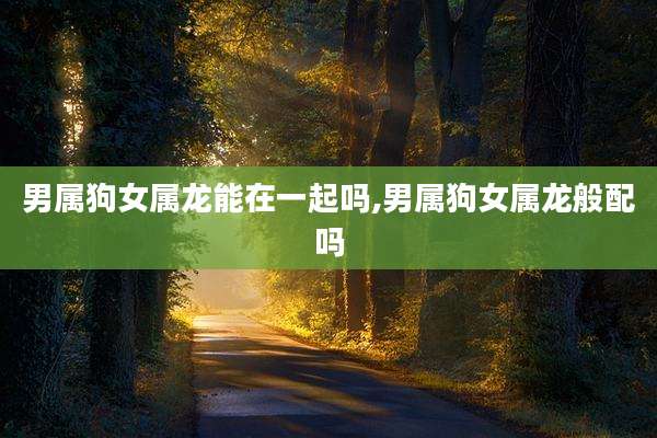 男属狗女属龙能在一起吗,男属狗女属龙般配吗