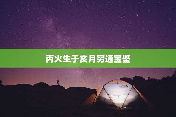 丙火生于亥月穷通宝鉴