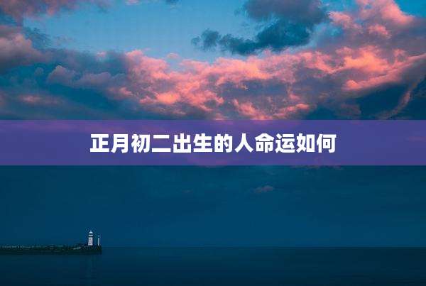 正月初二出生的人命运如何
