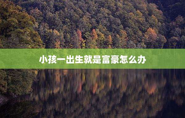 小孩一出生就是富豪怎么办