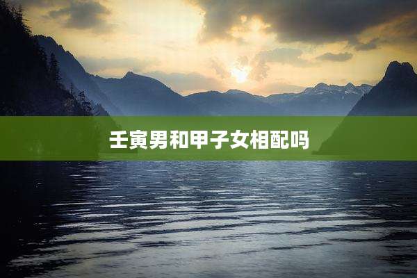 壬寅男和甲子女相配吗