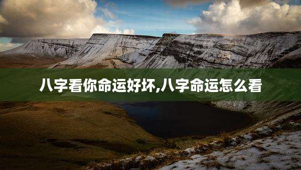 八字看你命运好坏,八字命运怎么看