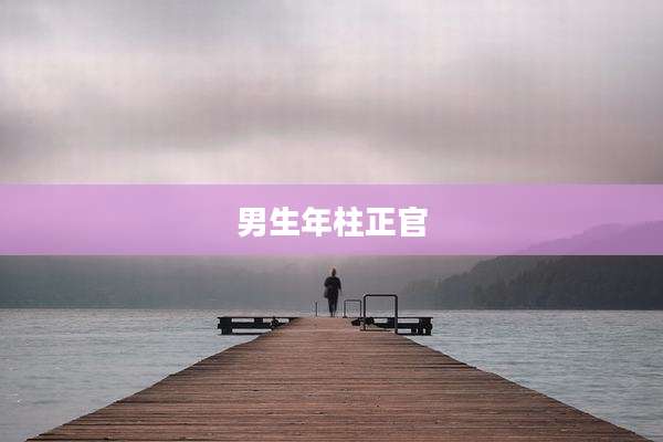 男生年柱正官