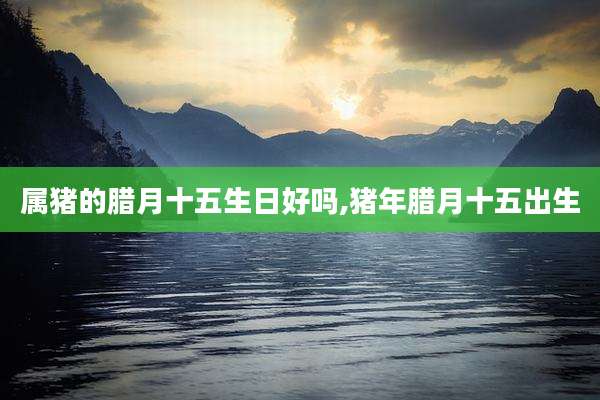 属猪的腊月十五生日好吗,猪年腊月十五出生