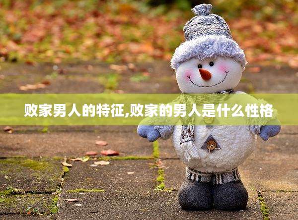 败家男人的特征,败家的男人是什么性格
