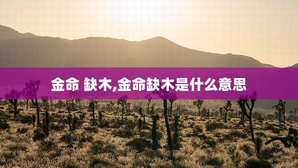 金命 缺木,金命缺木是什么意思