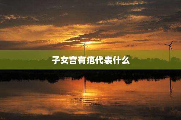 子女宫有疤代表什么
