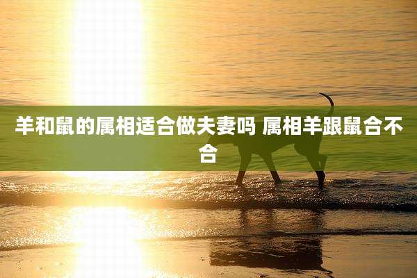 羊和鼠的属相适合做夫妻吗 属相羊跟鼠合不合